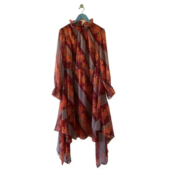 SOFT SURROUNDINGS Woodland Manor Chiffon Midi Dress - Picture 2 of 9